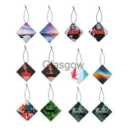 Interior Decorations Colourful Styling Hanging Car Solid Perfume Papers Car Interior Decoration Air Freshener Mirror Auto Car Ornaments x0718