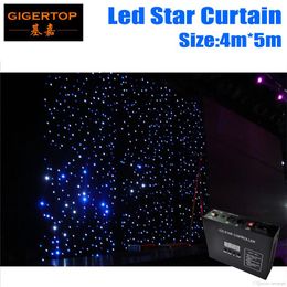 4M 5M LED Star Curtain RGBW RGB Colored LED Stage Backdrop LED Star Cloth for Wedding Decoration 90V-240V with DMX Controller250Y