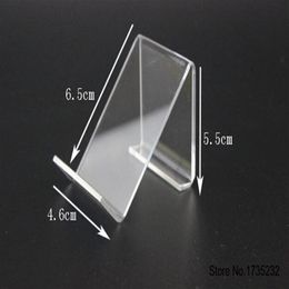 20pcs Acrylic phone display holder transparent lighter display stand MP3 holder display rack bracket238n