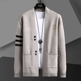 Men's Sweaters New Fall Winter Fashion Cardigan Men High Quality Mink Cashmere Korean Version Knit Cardigans Mens Sweaters Soft Warm Male Coat L230719