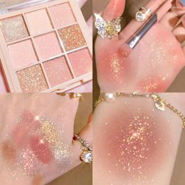 Eye Shadow 9 Colours Matte Glitter Eyeshadow Palette Waterproof Long-lasting Pigment Diamond Shimmer Makeup TSLM1