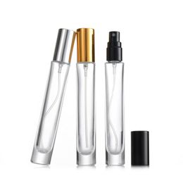 0.34Oz Thick Glass Perfume Spray Bottles 10 ml Clear Glass Fine Mist Sprayer Empty Spray Bottles Refillable Container Perfume Atomizer