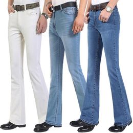 High Quality New Spring Summer New Men's Smart Casual Boot cut Jeans Business Flare Pants Plus Size Trousers 20207G