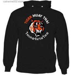 Men's Hoodies Sweatshirts TIGER MUAY THAI HOODIE Martial Arts Phuket Thailand Training Top Gym T240112