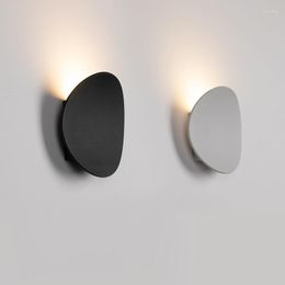 Wall Lamp LED 7w Modern Interior Lamps Aluminum White And Black Brushed Gold Decoration Living Room Bedside Lights