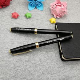1pc GEL Pen FREE Custom Engraved With My Name Text Gift For Son Nice Quality Matel Rollerball 50g/pc Golden Clip