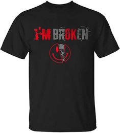 Im Broken Im Ok ShirtMens T Shirts Tumblr Ulzzang T-shirt Men Adult Shirt New Arrival Graphic Tee Gothic Hip Hop Clothes