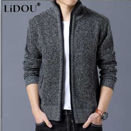 Men's Sweaters Spring Winter Solid Color Trend Casual Youth Male Jacket Versatile Knitwear Warm Simple Gentmen Sweater All Match Loose Top Men L230719
