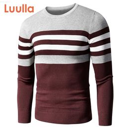 Men's Sweaters 4XL Men 2020 Autumn New Casual Striped Thick Fleece Cotton Sweater Pullovers Men Outfit Fashion Vintage O-Neck Coat Sweater Men L230719