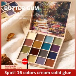 Nail Gel 16 Colours Palette Polish Art Glue Jelly Salon Solid Semi Permanent Varnishes Portable 230718