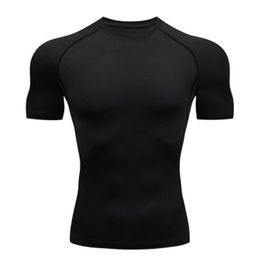 Men's T-Shirts Men's Compression T-shirt Breathable Football Suit Fitness Tight Sportswear Riding Quick Dry Running Short Sleeve Shirt Sports 230718