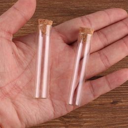 100pcs 12 60mm 4ml Mini Glass Test Tube with Cork Stopper Bottles Jars Vials Container DIY Craft175v