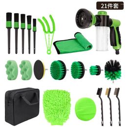 Car Washer 21PCS Interior Detailing Kit With High Power Handheld Brush Cleaning Set Windshield