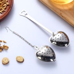 Tea Infuser Stainless Steel Long Grip Spoon Tea Philtre Heart Shaped Mesh Tea Strainer for Loose Leaf Herbal Teas Ntkkm