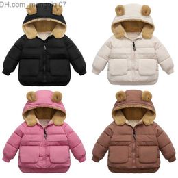 Coat Baby down jacket boys' wool jacket winter new thick hooded insulation girls' down jacket short jacket children's jacket Z230720