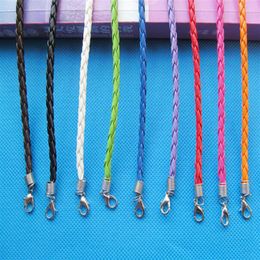 Faux Braid Leather Bracelet Cord 1 8inch Extender Chain 180mmX3mm10 Colours DIY Accessory Jewellery Making273z