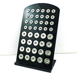 New Arrival 18mm & 12mm Mix Snap Button Display Stands Fashion Black Acrylic Interchangeable Ginger Snap Jewellery Holders Board2491