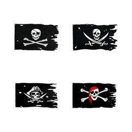 Skull Crossbones Pirate Flag Jolly Roger Ragged Older Broken Jack Rackham Retail Direct Factory Whole 3x5Fts 90x150cm Polyeste243y