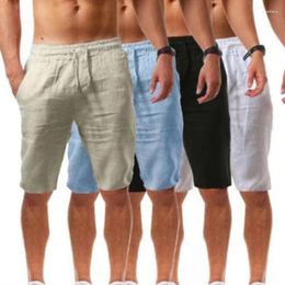 Men's Shorts Oversized Casual Soild Men Summer Cotton Linen Sport Gym Pants Reathable Beach Basketball Clothes