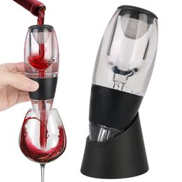 Wine Glasses Wine Decanter Quick Sobering For Bar Party Kitchen Professional Red Wine Whisky Aerator Dispenser Pourer With Filter and Base 230718