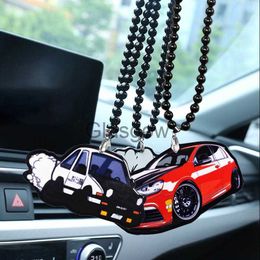 Interior Decorations Newest car pendant accessories rearview mirror Car interior rear view mirror hanging Car model car pendant decoration hang x0718