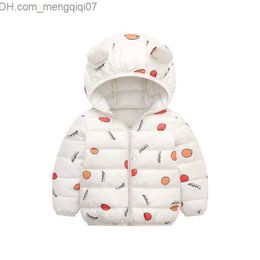 Coat Fashion cartoon girl down jacket Winter boy cotton jacket Baby lightweight jacket Children's hooded jacket Children's jacket Z230720