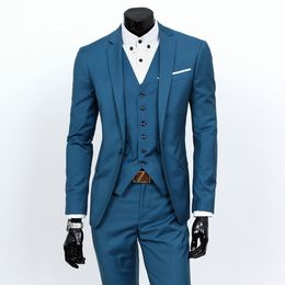 Men's Suits Blazers Plus Size 6XL-S JacketPantsVest High Quality Men Suits Slim Fit Solid Colour Formal Dress Suit Set Business Wedding Tuxedos 230719