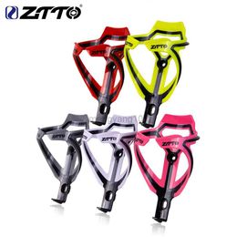 Water Bottles Cages ZTTO MTB Road Bike Cage Water Socket Two-Tone Ultralight Plastic Grey Pink Bicycle Part Bottle Drum Holder HKD230719