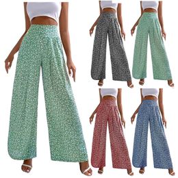 Women s Pants s Cargo For Women Leather Plus Size Casual Floral Loose Printed Waist Ropa Mujer 230719