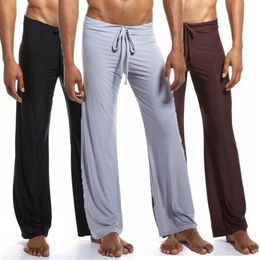 Mens Ice Silk Pyjama Pants Mens Lounge Pants Men Pyjama Pants Sleep Bottoms Home Trousers Male Sexy Nightwear Underwear Big Size261L