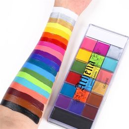 Body Paint 20 Colors Safe Cosmetic Flash Tattoo Painting Art Halloween Party Makeup Fancy Dress Beauty Palette Face Body Painting Oil 230718