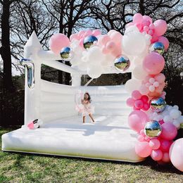 outdoor activities white gorgeous Inflatable Wedding Bouncer outdoor Bounce House Jumping Bouncy Castle for kids birthday party229W