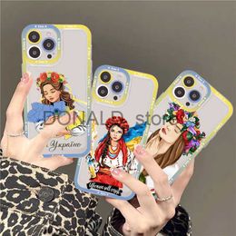 Cell Phone Cases Ukrainian Girl Phone Case For IPhone 14 13 12 11 Pro Max Mini X Xs XR 6 7 8 Plus SE 2020 Transparent Case J230719