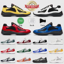 2023 Designer Mens Americas Cup Xl Casual Shoes Patent Leather Flat Trainers Low Top Catwalk Star Men Sneakers Mesh America Soft Rubber and Bike Fabric Sneaker 38-46