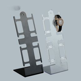 L Shaped Clear Black Plastic Watch Display Stand Wristwatch Holder Rack Watch Bracelet Jewellery Display Stand dh947