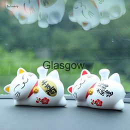 Interior Decorations Cute Solar Car Accessories Car Ornament Sleeping Lazy Cat Solar Decoration Creative Lucky Cat Cartoon Doll Car Interior Styling x0718