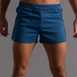 Men's Shorts Men's Pajama Shorts Male Thin Home Sport Fitness Gym Lounge Boxer Shorts 2022 Summer New Cotton Solid Color Sleepwear Underpants L230719