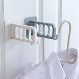 Hangers Non-marking Stickers Plastic Hanger Hook Wall-mounted Clothes Storage Rack Multifunctional Folding Hat