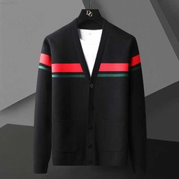 Men's Sweaters Top new designer brand luxury fashion Korean men's knitted cardigan sweater casual jacket men's 2021 L230719