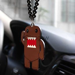 Interior Decorations Car Pendant Acrylic Funny DomoKun Rock JDM Rear View Mirror Charms Ornaments Automobile Trim Hanging Suspension Decoration Gift x0718