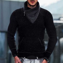 Men's Sweaters Men Sweater Elastic Spring Sweater Striped Texture Soft Chic Anti-pilling Autumn Sweater L230719