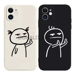 Cell Phone Cases Suitable for Apple 14 Funny Couple Mobile Phone Case IPhone 13 12 11 Promax Soft Rubber Straight Edge XS/XR All-inclusive 7 8se J230719