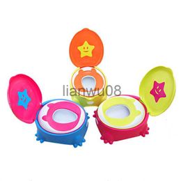 Potties Seats Cute Star Leakproof Child Pot Training Unisex Kids Folding Baby Toilet Seat Children's Potty Portable Toilet x0719