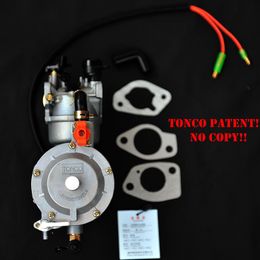 dual fuel carburetor with auto choke LPG NG propane conversion kit for gasoline generetor hybrid 6KW 6000W 190F342w