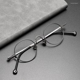 Sunglasses Frames Fashion Vintage Titanium Eyeglasses For Women Super Light Optical Round Glasses Frame Personalized High Quality Eyewear