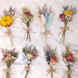 DREA 13cm mini flower bouquet natural dried flowers for DIY Craft Party Wedding Card Decoration