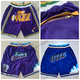 Vintage Just Purple Don Basketball Shorts Just Don Short With Pockets Retro 1993 Mens Zipper Short Stitched Team Basketball Shorts S-XXL