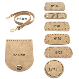 Bag Parts Accessories Suede Leather Bag Strap Handmade Handbag Woven Set High Quality Bag Bottoms With Hardware Accessories for DIY Shoulder Handbag 230719