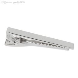 Whole-2015 New Silver plated Tie Clip Pin Clasp Bar 51 MM Silver Toned Wedding Metal Tie Clips Blanks For Men Women-C4689243R