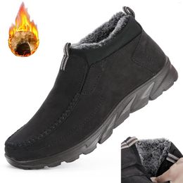 Boots Men Winter Snow Warm Casual Shoes Plus Loafers 2023 Male Outdoor Walking Sneakers Ankle